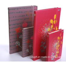 High Quality A6 / A5 Silk Printing PU Leather Agenda Notebook with Elastic Strap Closure